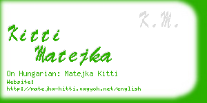 kitti matejka business card